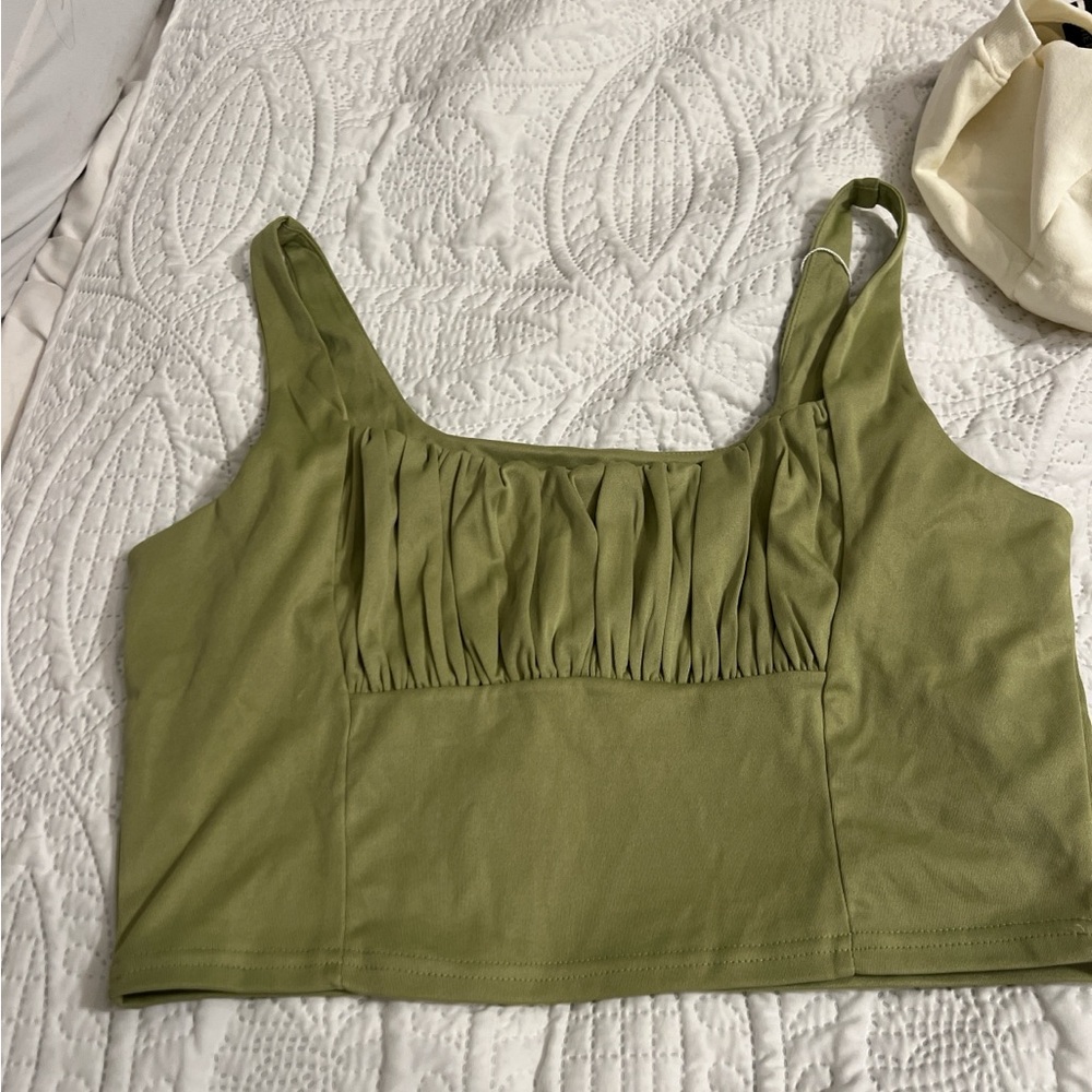 Olive Green Women's Top